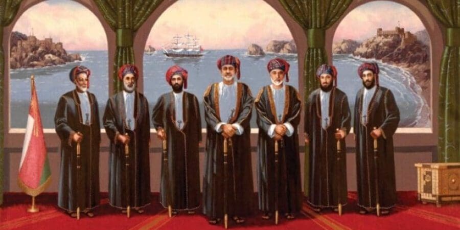 اللوحة الفنية الخاصة بمرور 280 عامًا على حكم أسرة البوسعيد