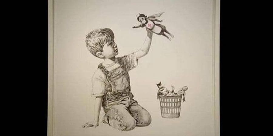 لوحة تغيير اللعبة للفنان بانكسي