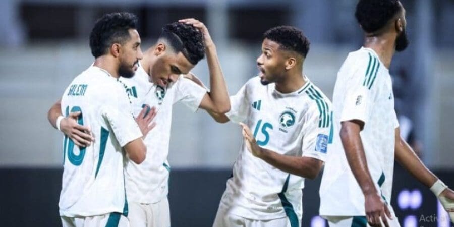فرحة لاعبي السعودية بالفوز
