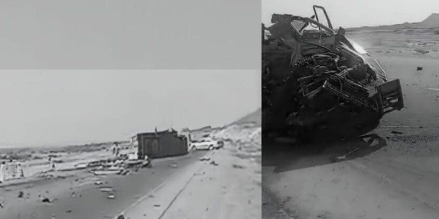 صورة متداولة من الحادث من وسائل التواصل الاجتماعي