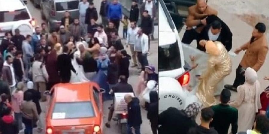 صورتان مدمجتان من الفيديو المتداول