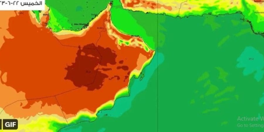 ارتفاع درجات الحرارة