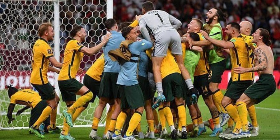 فرحة نجوم أستراليا بعد بلوغ نهائيات كأس العالم 2022