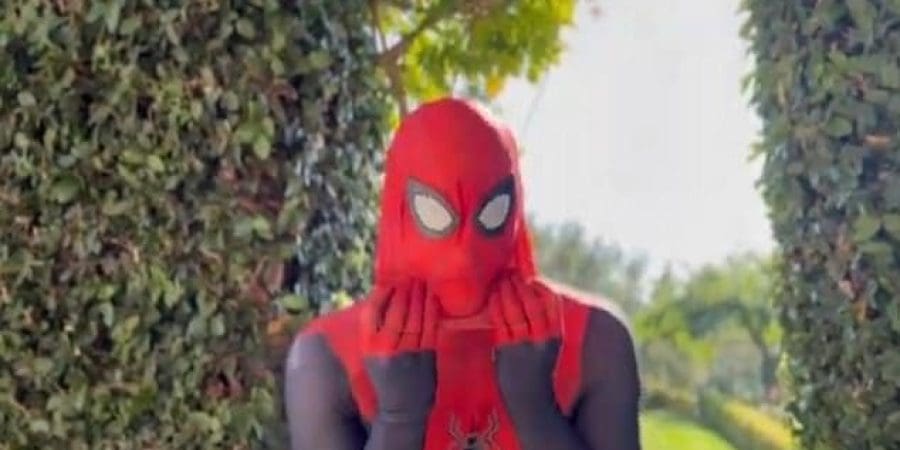 الأمير هاري بزي الرجل العنكبوت