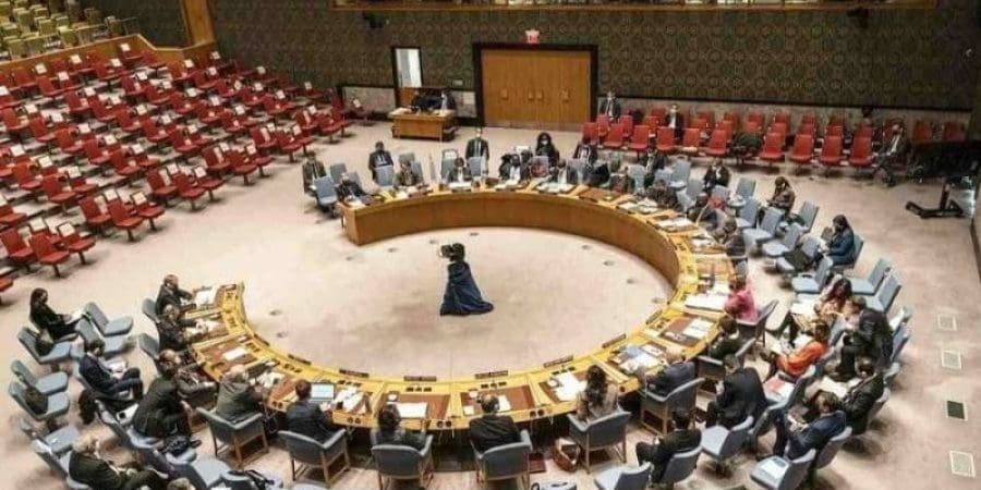 لحظة وقوع هزة ارضية  هزت قاعة مجلس الأمن الدولي