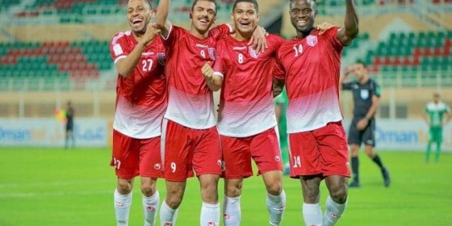 فرحة نجوم الرستاق بعد هدف الانتصار