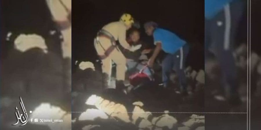 إصابة شخصين أثناء ممارستهما المشي الجبلي في العامرات