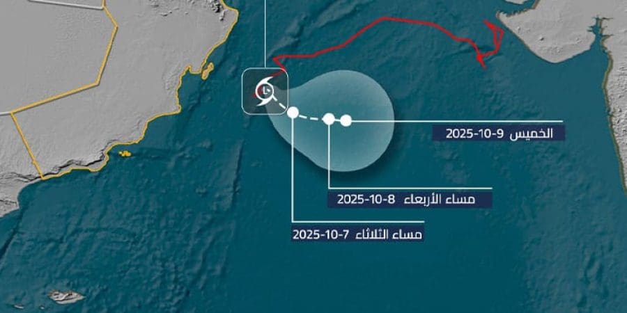 الحالة الجوية في بحر العرب