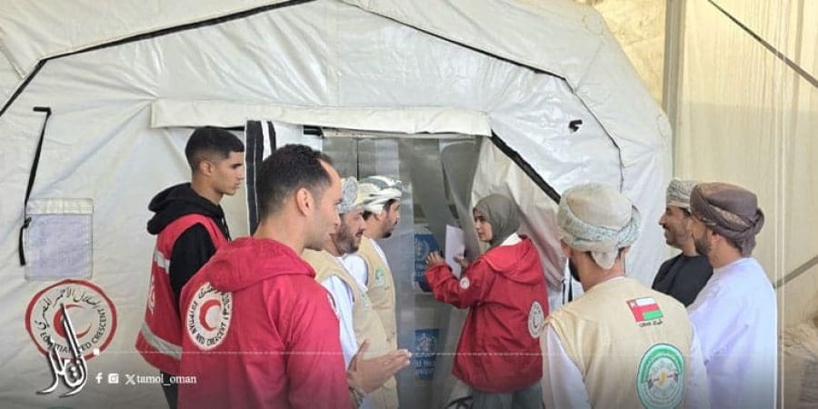 الهيئة العُمانية للأعمال الخيرية تزور مركز الخدمات اللوجستية للهلال الأحمر المصري في العريش