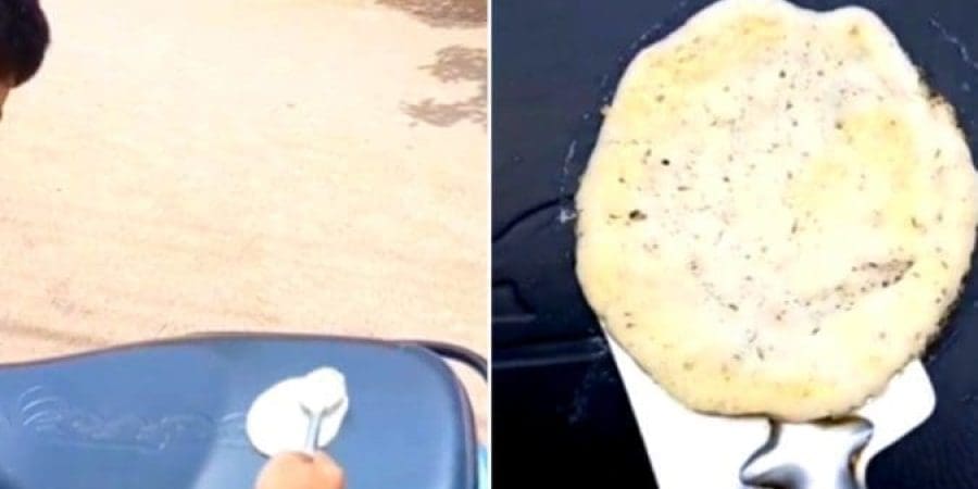 هندي يطهو تحت حرارة الشمس العالية (منصات التواصل)