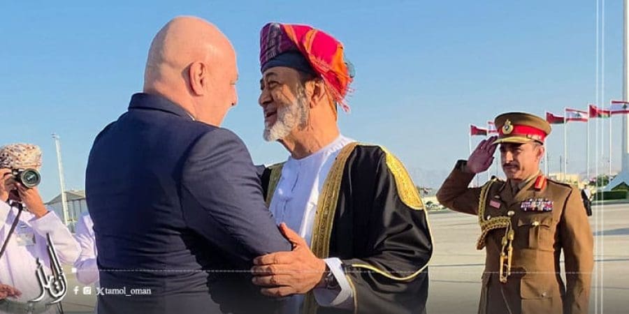 جلالة السلطان المعظم يستقبل الرئيس اللبناني