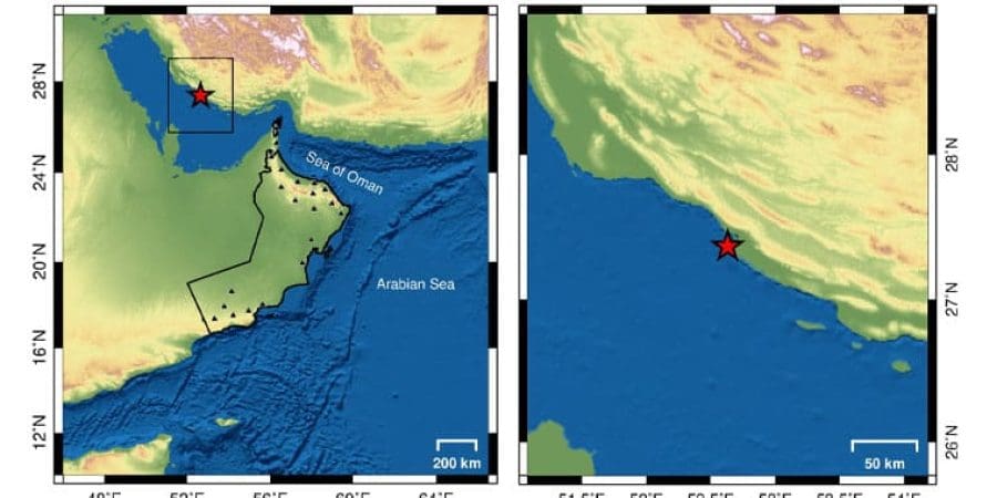 زلزال بقوة 5.2 ريختر بالقرب من ولاية خصب