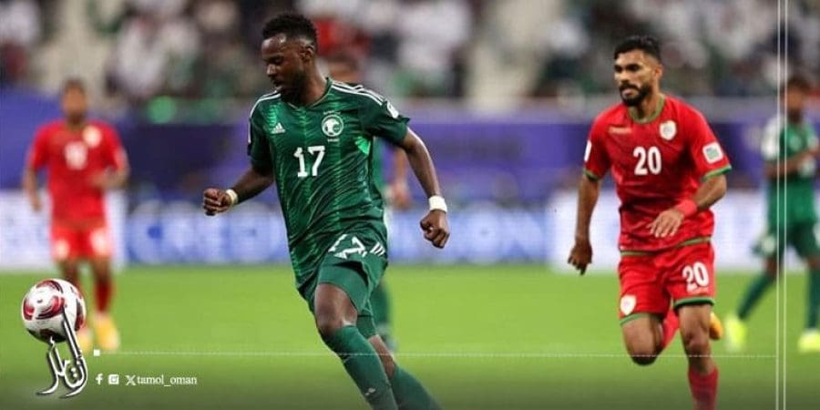 جانب من مباراة سابقة بين عمان والسعودية