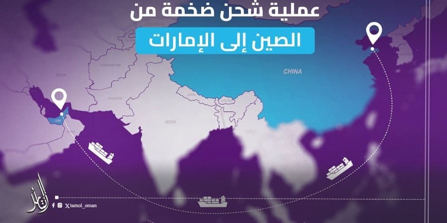 مجموعة أسياد تنفذ عملية شحن ضخمة من الصين إلى الإمارات بكفاءة تشغيلية عالية