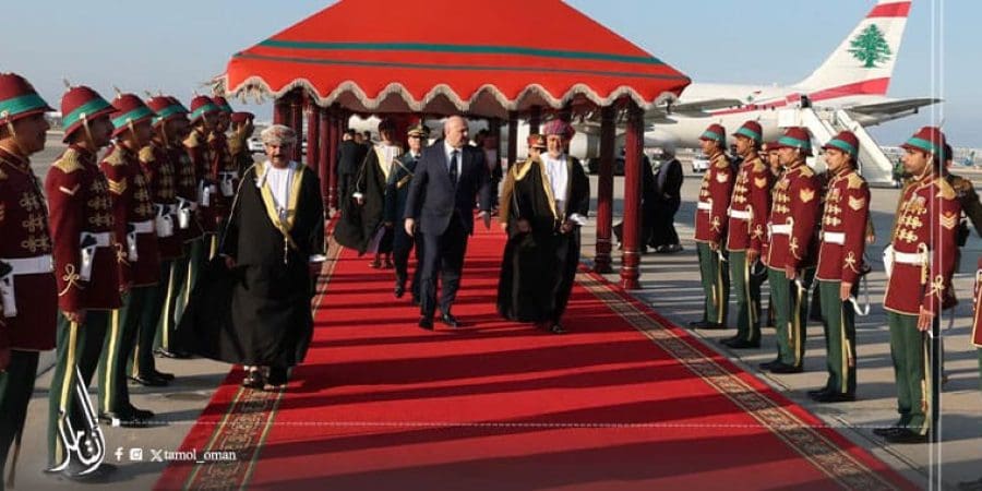 جلالة السلطان المعظم يستقبل الرئيس اللبناني