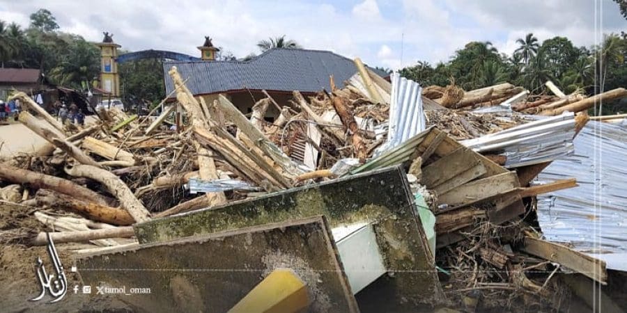 الفيضانات التي ضربت إقليم تابانولي الإندونيسي.