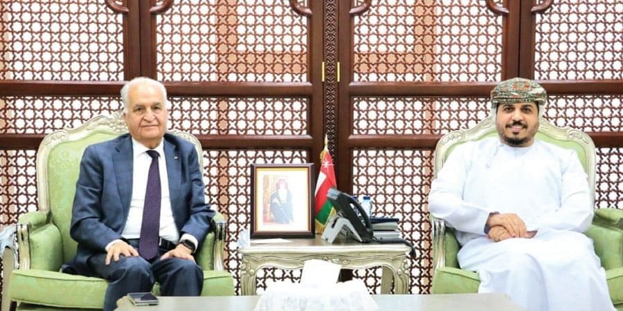 لقاء بدر بن محمد الزعابي بالسفير الفلسطيني