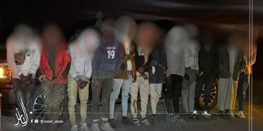 القبض على 12 متسللاً من جنسية أفريقية