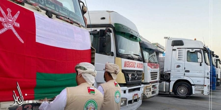 عمان سترسل مساعدات إلى غزة .. قريبًا