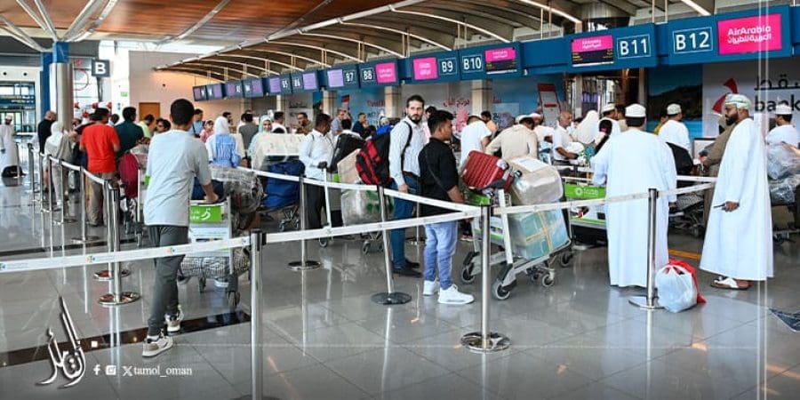 ارتفاع عدد المسافرين عبر مطار مسقط