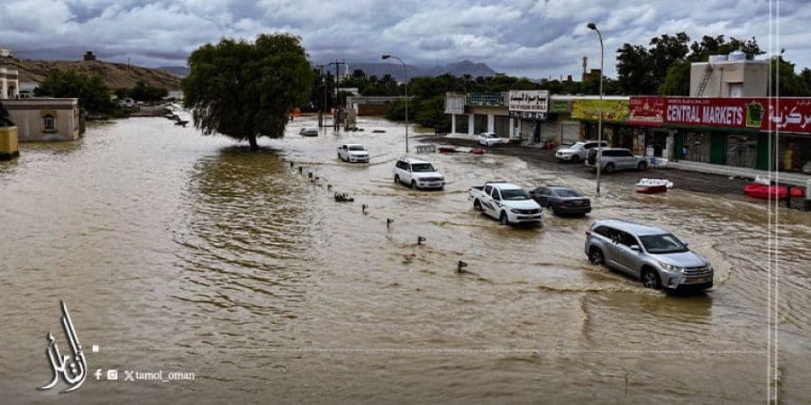 بدء تأثر سلطنة عمان بأخدود من منخفض جوي