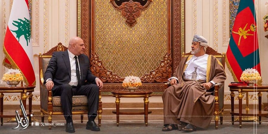 جلالة السلطان المعظم يستقبل الرئيس اللبناني