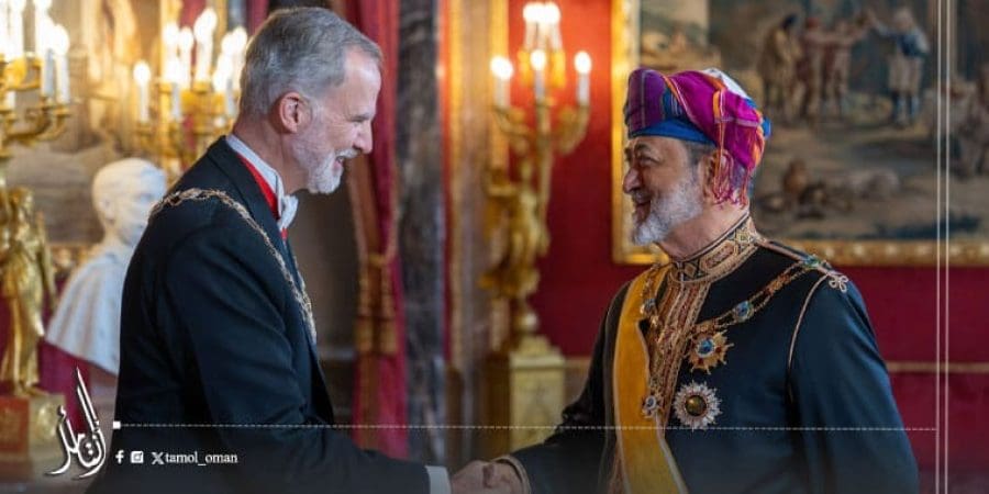 تكريمًا لجلالةِ السُّلطان المعظم.. ملكُ إسبانيا يُقيم مأدبة عشاء